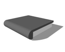 人工大理石カウンター前垂形状 20Rトップ&ボトム型