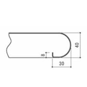前垂:1/2R寸法図(水返し無)
