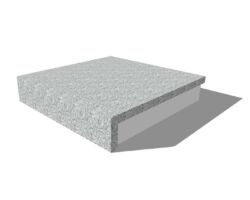 人工大理石カウンター前垂形状 角型