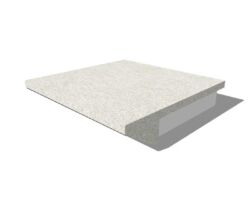 人工大理石カウンター前垂形状 テーパー型