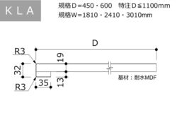 KLAメラミンポストフォームカウンター