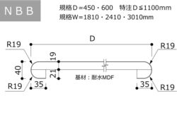 NBBメラミンポストフォームカウンター