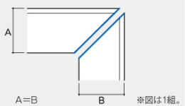 45°カットメラミンポストフォームカウンター