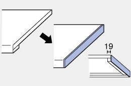桟付け共貼りメラミンポストフォームカウンター