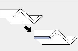 前垂れ下部木口貼りメラミンポストフォームカウンター