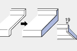 桟付け共貼りメラミンポストフォームカウンター
