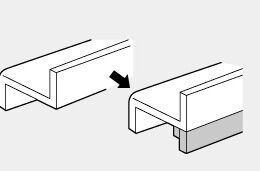後面桟付けメラミンポストフォームカウンター