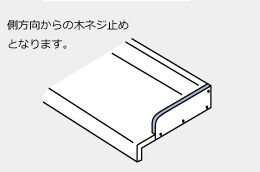 サイドガード接着(裏面)メラミンポストフォームカウンター