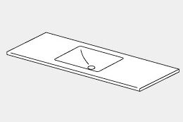 シームアンダー取付メラミンカウンター
