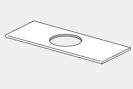 オンボウル穴あけメラミンカウンター