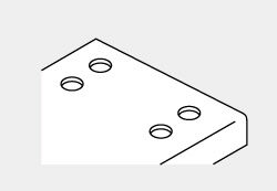 サポート手摺取付穴加工 メラミンカウンター