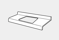 加熱機器用穴あけ メラミンカウンター