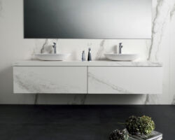 洗面カウンター 洗面器:ベッセル・2ボウル