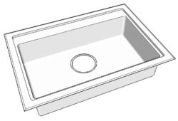 手板金オーバー―シンク O-SG-SDK-DAN 水栓デッキ段落ち段付き