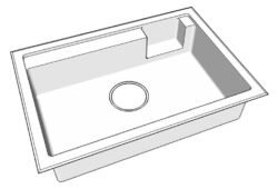 洗剤棚入隅付けはオプション対応です。 O-SG-SDK-P 手板金オーバーシンク
